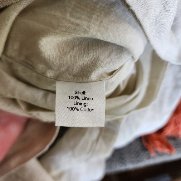 SAKS FIFTH AVENUE THREADS 100% LINEN LINED SKIRT - Picture 9 of 9